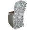 Newest Style Chiffon Ruffled Wedding Chair Cover Sash With Hood