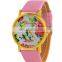 Women Quartz Watch Top Fashion Flower Female Clock Newly Design Simple Lady Dress PU Leather watch