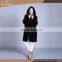 Fur Trim Long Women Winter Mink Fur Coat With Natural Color