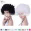 halloween carnival synthetic fibre 140g black and white afro fans wig