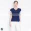 T-B511 China Factory Navy Blue Chiffon Tops Elegant Women Casual Office Blouse