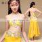 ET-135 Newest arrival satin beaded children belly dance costume with bra and belt set