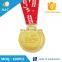 Customer logo cheap custom gold plated metal medal produce