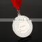 Customized 42m diameter copper plated laser engraved medal