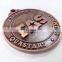 Zinc alloy antique copper plating custom emboss medal commemorative double-side medal