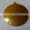 Wholesale Oliver Leaf Blank Iron Medal in Shiny gold Plating