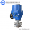 Ac220v Dn32 Motorized Stainless Steel water flange ball valve