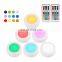 wholesale 6PK LED Puck Lights RGB Remote control color Small Night light battery cabinet light