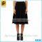 OEM Design Lady Sexy Black Skirt High Waist Flared Skirt 2016