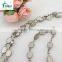 Oval shape metal beads rosary