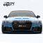 Wide body kit for Audi RS3 tuning engine hood bonnet wide flare fenders facelift carbon fiber spoiler side skirts rear diffuser