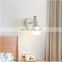 Modern Macaron Wall Lamp Iron Wood Mirror Light Bedside Bedroom Indoor Lighting E27 LED Wall Light Nordic