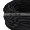 Black Round Braided Cable 2*0.75 Electric Wire Decorative Textile Cable For Lighting Bulbs