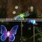 Solar Powered Dragonfly Garden Stake Light with Color Changing LEDs