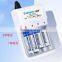 China Supplier 4 Slots B02 LED Intelligent Rapid AA AAA Battery Charger for 1.2V Ni-MH Ni-CD Rechargeable Battery