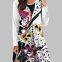 Multi color printed loose and versatile long-sleeved dress
