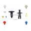 Fasteners Universal Auto Bumper Rivet Car Clips Retainer Mixed Automobile Plastic Fastener PE Plastic Bags 500pcs/bag Colorful