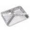 3 Compartment Disposable Aluminium Trays, Reusable Deep Kitchen Containers for Baking
