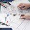 Custom Transparent Acrylic Triangle Ruler with 6-inch, 45/90 Degrees