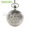 Quartz Movement Simple Pocket Watch Chain Roman Numbers Silvery Case LPW365