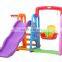 Baby Plastic castle slide and swing play set mini slide and swing