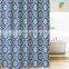 Latest design blue tile collection peva shower curtain