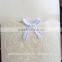 Hot Sale Ribbon Decorated Pocket Wedding Invitation Card