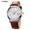 SINOBI Gentlemen Granny Chic Watches Multi color Classic Watch Father's Gift Hand watch Genuine Leather Wristwatch  Montre