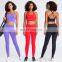 Ready To Ship Custom Logo Sexy Back Straps Bra Match V Cut Leggings Set Suit Sports Fitness Gym Wear Women Yoga Sets