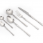 Wholesale Factory Direct Matte Silver Cutlery Stainless Steel Flatware Set With Thin Handle
