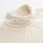Pure 100% Cashmere Turtleneck Sweater Winter Thick Warm Loose Knit Casual Solid Pattern with Front Logo