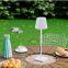 Rechargeable Touch Dimming Portable IP54 Modern Wireless Battery Powered Outdoor Dining LED Brown Table Lamp