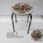 custom pattern metal round chair, vintage bar chair, antique bar chair