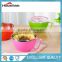 multi-function stainless steel food grade pp salad snack lunch bowl with lid handle