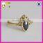 American style 18K yellow gold plated engagement ring, custom marquise black onyx gemstone wedding ring