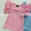 solid color baby flutter tank top wholesale girls flutter shirt ruffle shirts toddler                        
                                                Quality Choice