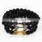 Unisex New Arrival 18k Plated Barbell Jewelry Turquoise Beads Prayer Dumbbell Bracelets