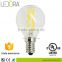 High Quality 4W UL Dimmable Led Filament Lamp 120V E12 E26 E27 Vintage Led Global Light Bulb G45