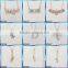 2016 new arrival latest design Rhinestone handmade fashion two row fish crystal jewelry gold necklace models N0135