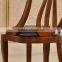 Home furniture solid wood frame and leather seat cushion antique dining chair