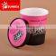 Eco-friendly Ice cream paper tub with lid, paper dessert cups, yogurt salad cup