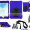 Heavy duty scratchproof bumper proof rotated protector case for iPad mini/mini 3 iPad shoulder strap tablet armor