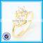 Fashion gold RING CEREMONY CRYSTAL GIFT FASHION COUPLES FINGER RING