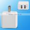 Dual USB Power Adapter AC Home Wall Charger US Plug For iPhone for Samsung