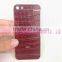 Real leather cover for iPhone 5s gold housing 24ct gold plating back panel for iPhone 5s