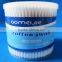 OEM 300tips wooden cotton buds in round plastic box with custom print