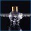 Handmade handicrafts transparent glass piggy.Transparent perfume glass bottle for perfume with metal bulb atomizer provider