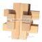 2015 Hot Sale Wooden IQ Intelligent Puzzle Kongming Lock Brain Teaser Cage To Take Treasure