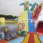 2015 yh-FC105 new design 0.55mm pvc giant inflatable crocodile trampoline