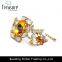 2016 New design yellow rhinestone bees shape chain bracelet for elegant women wholesale